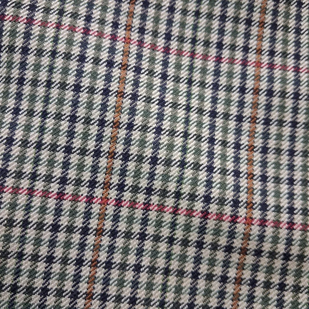 Brooks Brothers Mens 46 Long Pure Wool Glen Plaid Sport Coat Blazer‎ Multi Color